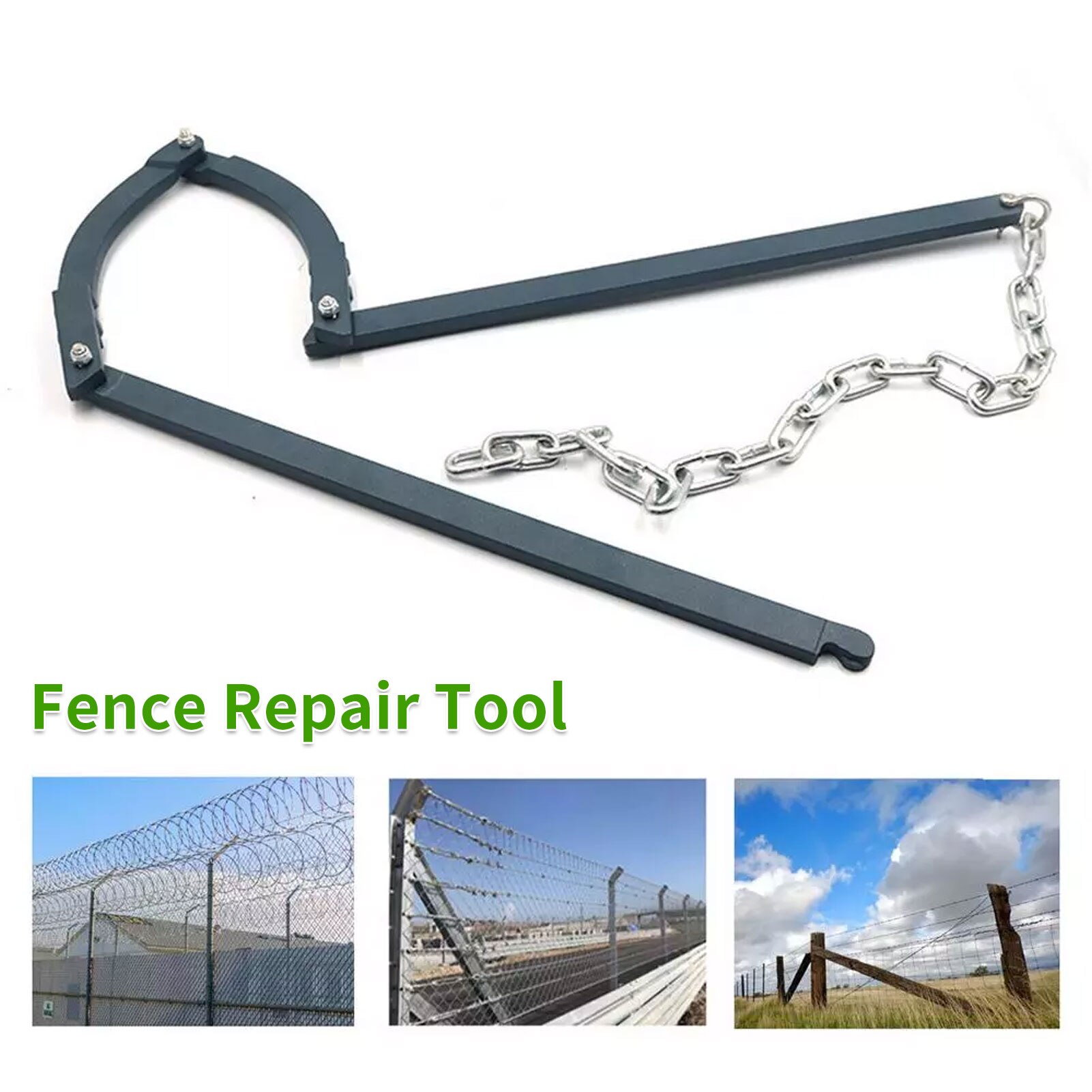 Garden Fence Fixer Chain Wire Barbed Fence Repair Tool Farm Fence Stretcher Horse Fence Tensioner Puller Manual Repair Devi