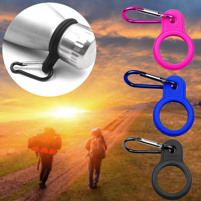 6 Stuks Silicone Water Bottle Carrier Wandelen Fles Houder Clip Haak Met Karabijnhaak Voor Fiets Camping Reizen Outdoor Activiteiten