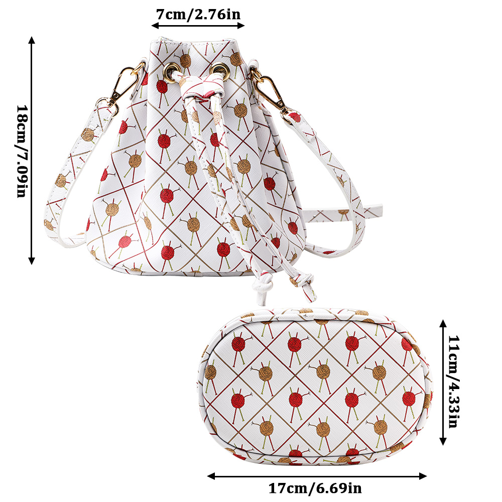 Draagbare trekkoord garen organisator wol garen haaknaalden breinaalden opbergtas naaigereedschap opslag crossbody tas