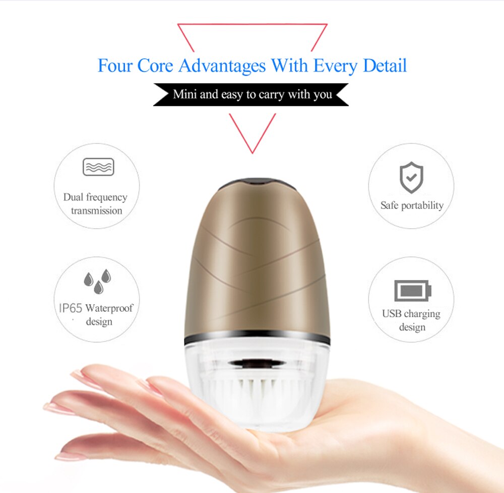 Multifunctional Silicone Face Washing Machine Electric Rotating Cleaning Brush Facial Pore Cleaning Instrument