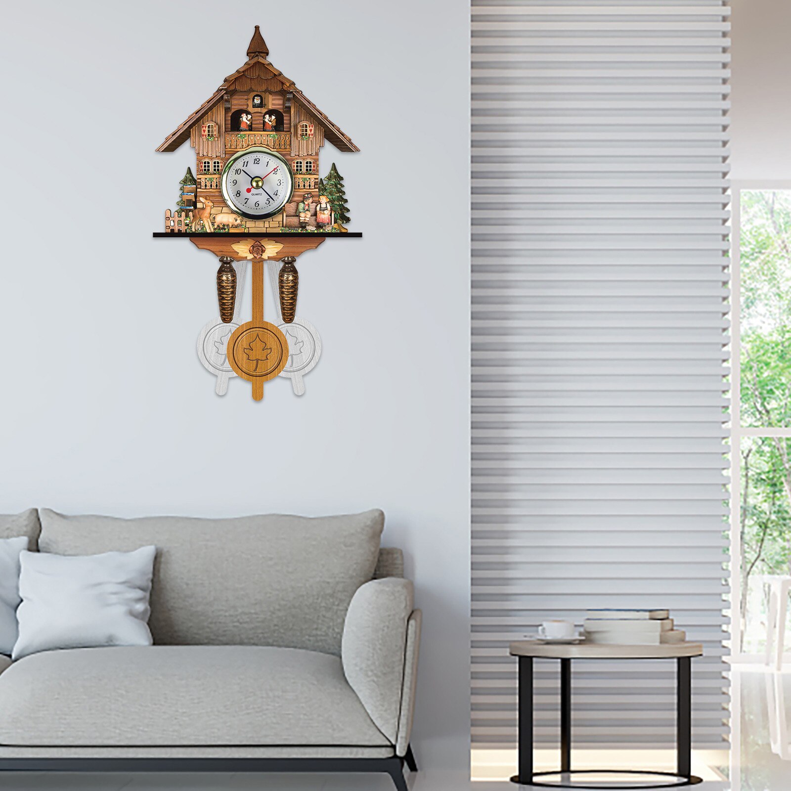 Koekoek Koekoek Wandklok Chime Wekker Retro Klok Houten Woonkamer Klok Часы Настенные Houten Woonkamer Klok