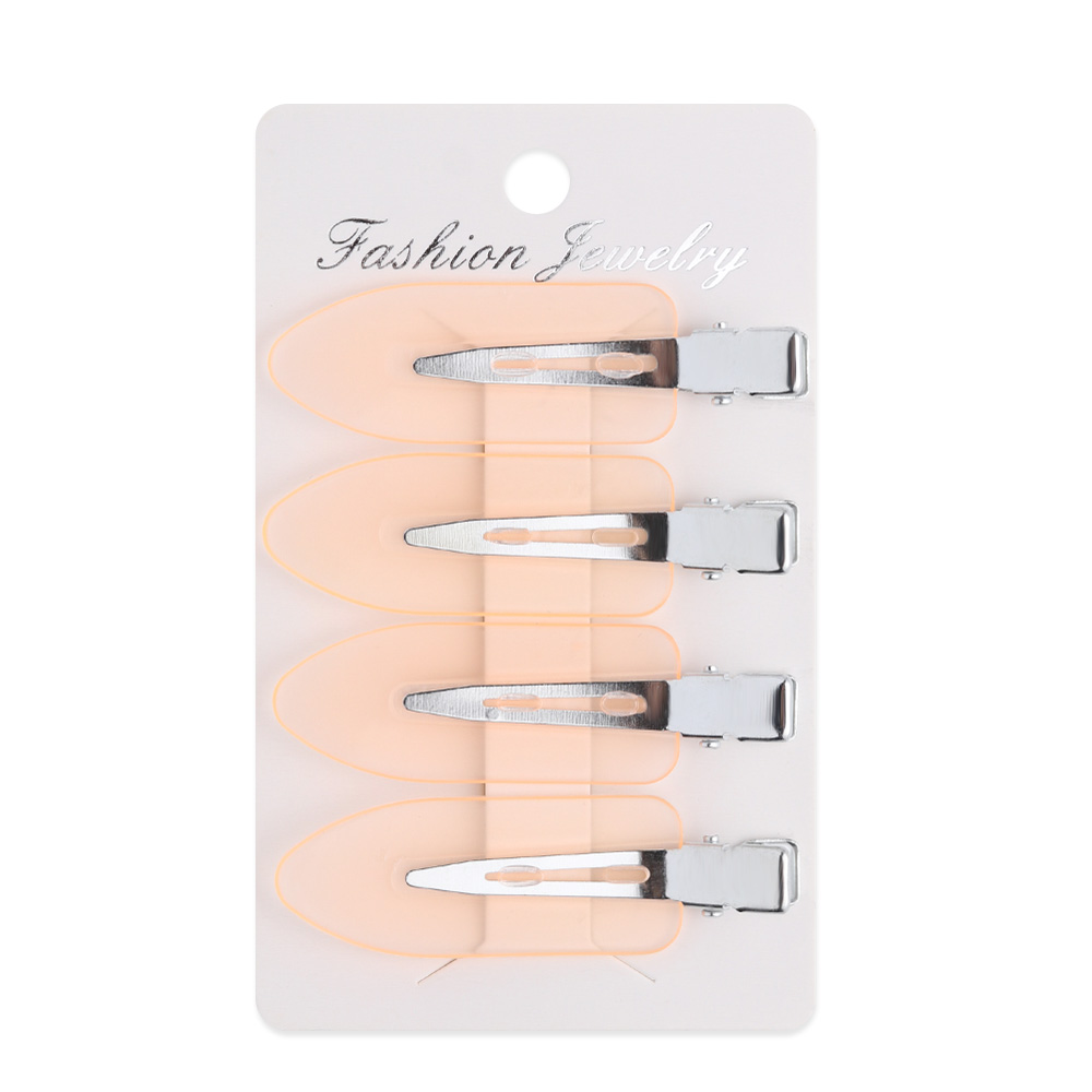 Clip de maquillaje sin costuras para mujer y hombre, pasador sin pliegue, pinza para el cabello sin curva, peluquería , estilismo, horquilla fija, 4 uds.