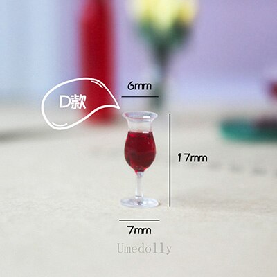 4PCS 1/12 Dollhouse Miniature Tazza di Bottiglia di Vino di Vetro Modello per OB11 BJD Casa di Bambola Giochi Di Imitazione Bambini Accessori Da Cucina Giocattolo: D  4pcs