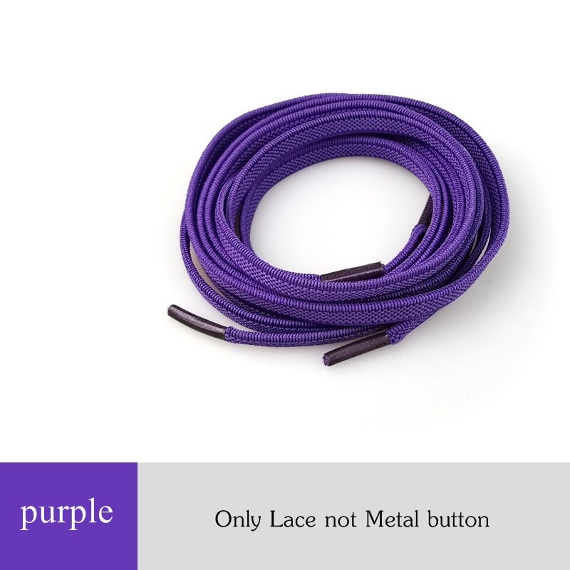 1 paire bonbons couleurs métal serrure lacets élastique chaussure lacets spécial pas de cravate lacet pour hommes femmes multicolore lacet match gratuit: 1 Pair purple lace