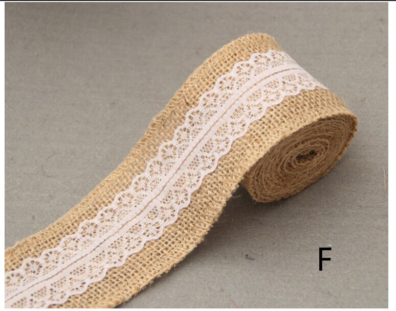 2M x 5CM Hessian Table Runners Hessian Roll Fabric Burlap Jute Rustic Wedding: F