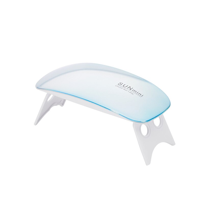 Secador de uñas portátil, lámpara LED UV de 6W para uñas, aparato de manicura para esmalte de uñas en Gel, lámpara artística para secar uñas, uso doméstico: Gris