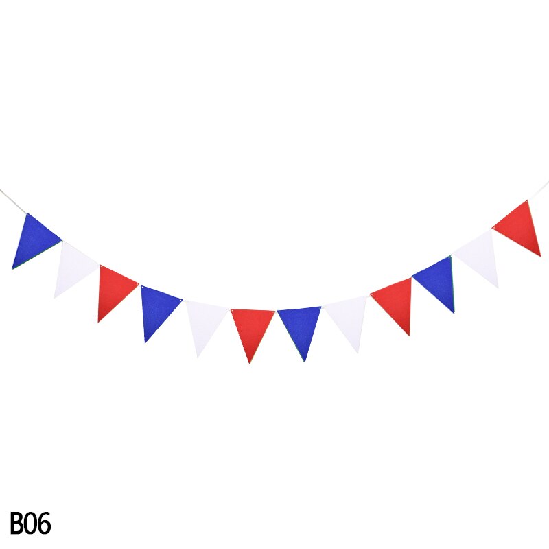 2.5m 12 flaggor bunting banderoller vimpel non-woven girlander flaggor baby shower bröllopsfest vimplar hängande girlander dekor tillbehör: B06