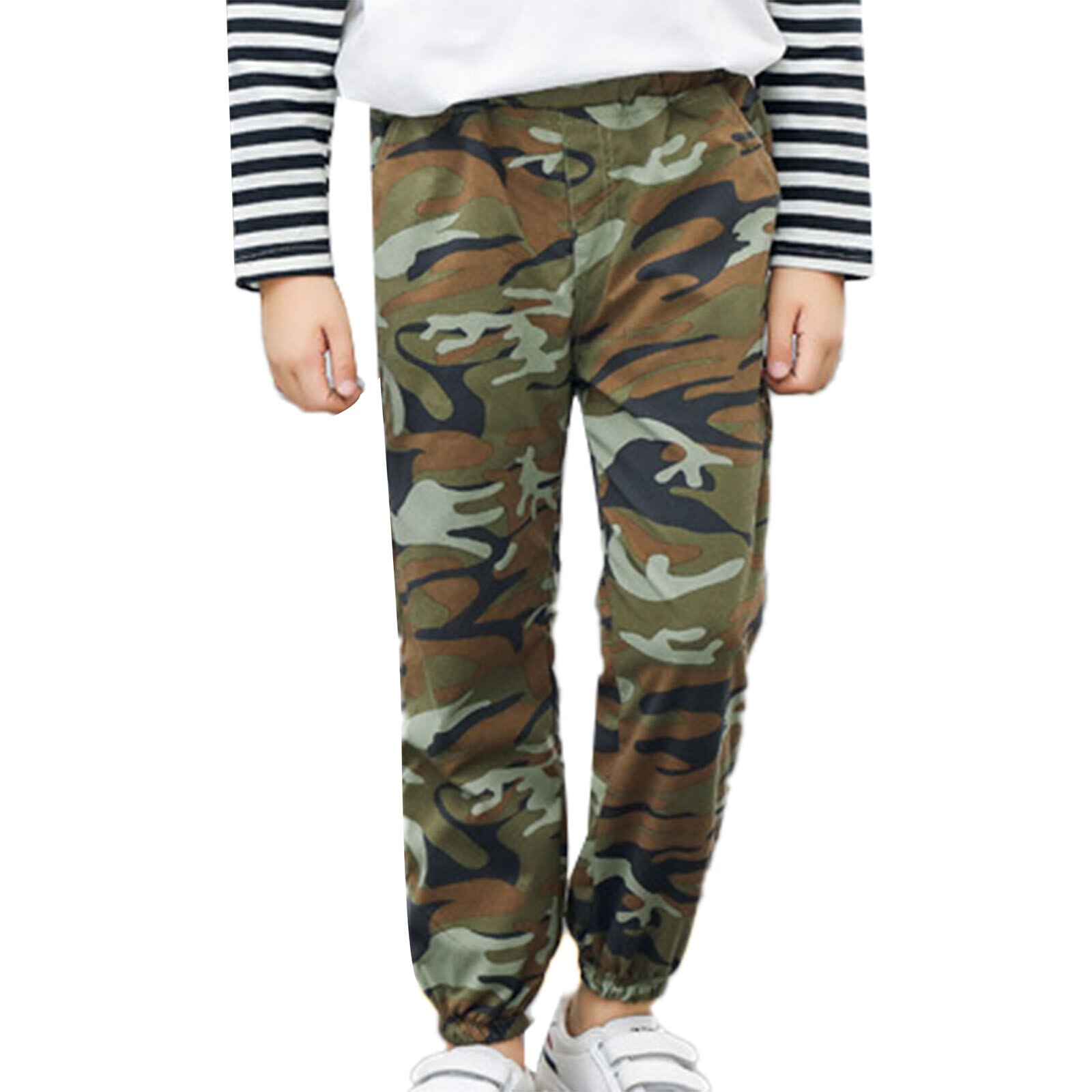 Pantaloni sportivi mimetici per ragazzi oyansi pantaloni Casual cintura elastica pantaloni larghi mimetici fasciati alla caviglia pantaloni in cotone per bambini primavera autunno