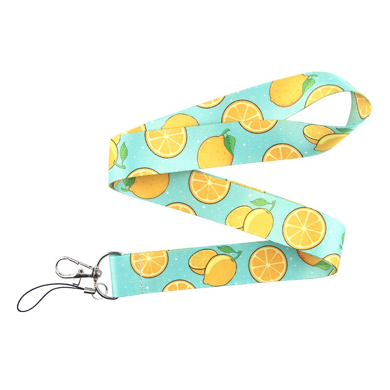 CA479 10 teile/los Ananas Pfirsich Obst Lanyards Für keychain Ich würde Karte bestehen Telefon USB Abzeichen Halfter Hängen Seil Lariat: 7