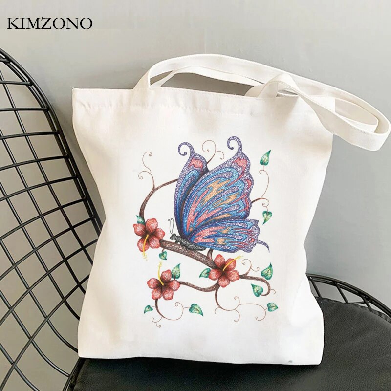 Butterfly shopping bag jute bag grocery reusable bolsas de tela eco bolsa bag cloth bolsas reutilizables jute foldable custom: 29919