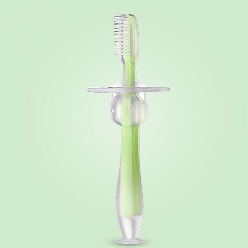 1 pièces bébé formation brosse à dents ventouse Silicone souple debout tasse brosse à dents pour les enfants de moins d'un an brosses à dents brosse de sécurité