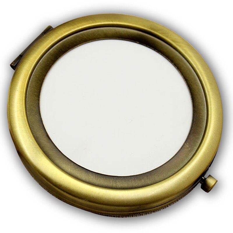 Make-upspiegel retro make-upspiegel draagbare cosmetische mini vintage handspiegel zakspiegel: Geel