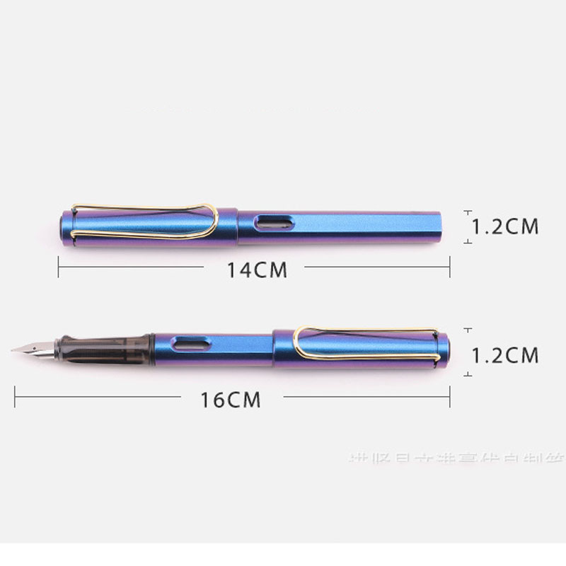 1/10Pcs/Set Pen 0.5mm Gradient Colors Signature fountain pen Black/Blue Ink School Office Pens Kids Stationery