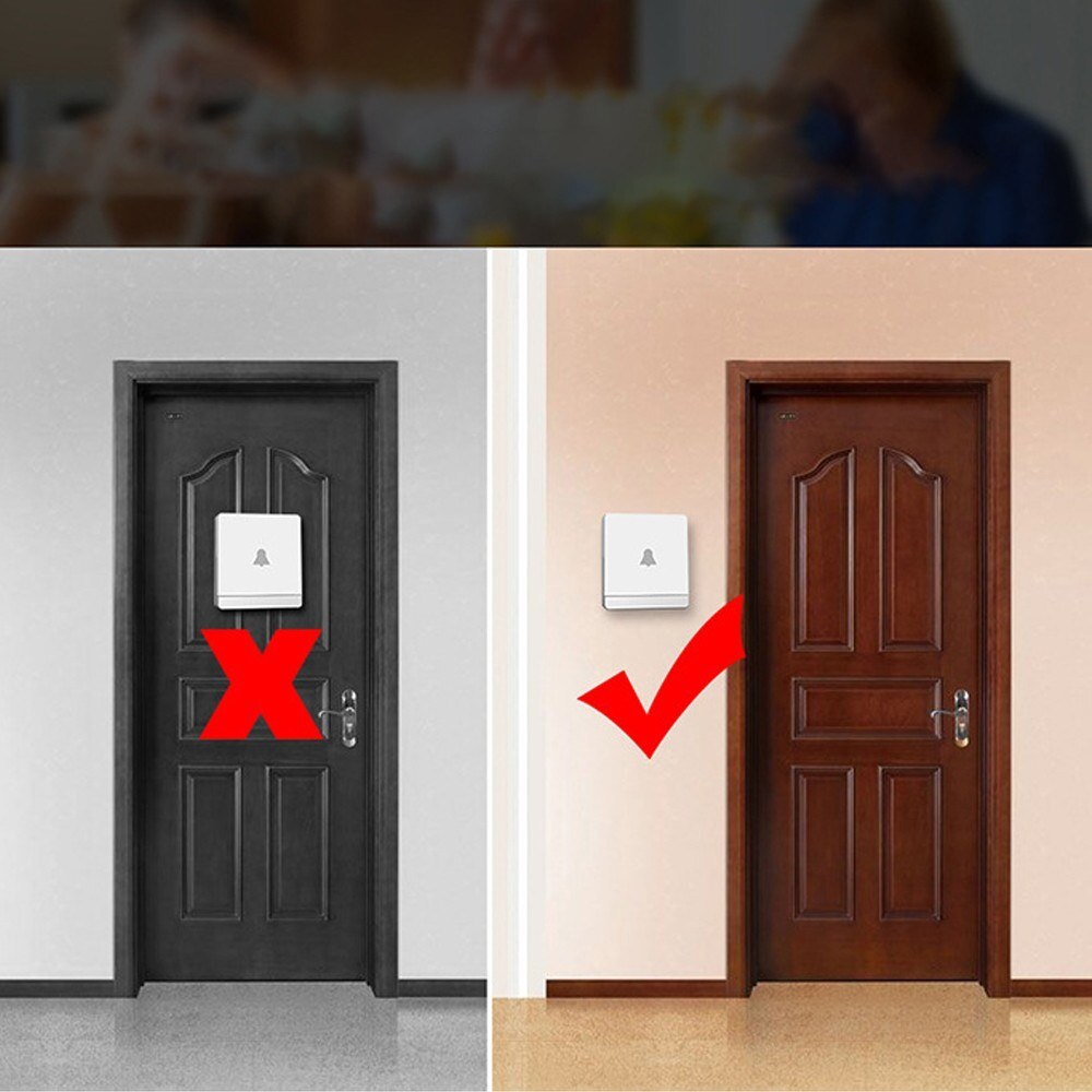 No Battery Wireless Doorbell Powerful Signal Transmission Adjustable Ringing Volume