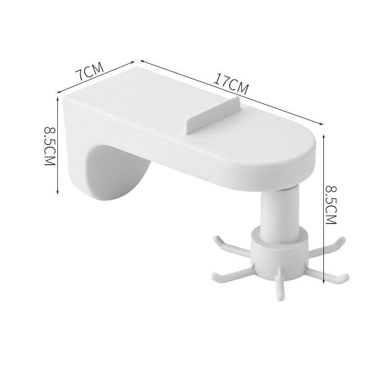 1PC Free-Punch Kitchen Storage Rack Wall-mounted Household Shelf Rotating Hook Pot Kitchenware Hook