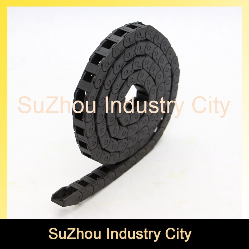 7x7mm L1000mm Plastic Cable Drag Chain Wire Carrier with end connectors plastic towline CNC Mill Router Machine non opening