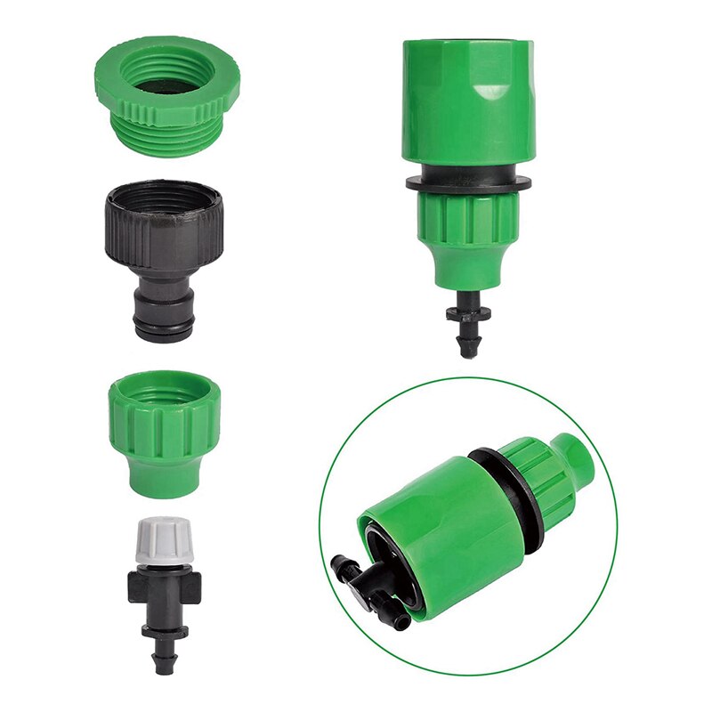 DIY Garden Patio Misting Mini Flow Drip Irrigation Misting Cooling System with Mist Nozzle Sprinkler for Plant Flower