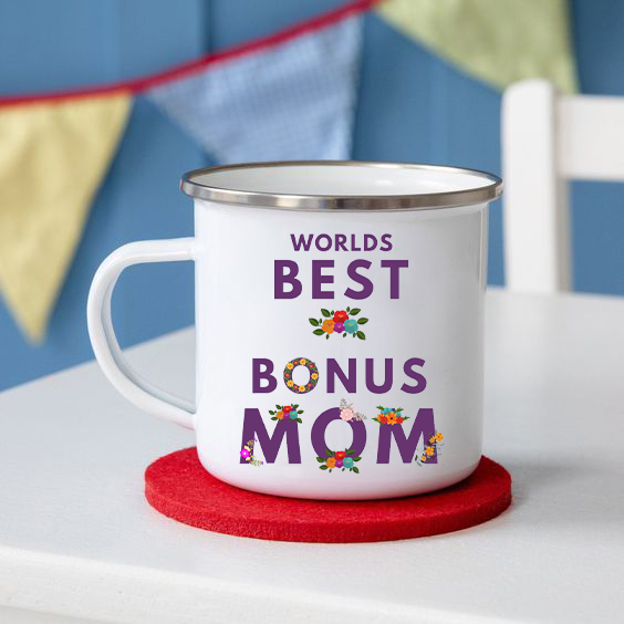 Meilleurs Bonus Maman Tasse Belle-Mère Tasses à Café Maman Tasse À Café Étape Maman Boire Tasses de Fête Des Mères pour Bonus Maman D'anniversaire: XH4801-A015WH-8