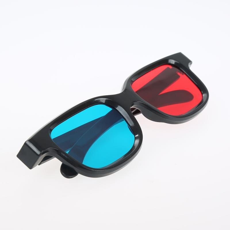 1x schwarze rahmen, 3d -blaue brillen, schwarzer rahmen für dreidimensionale anaglyphen-tv-filme, dvds, spiele und videos – bietet ein gefühl von realität