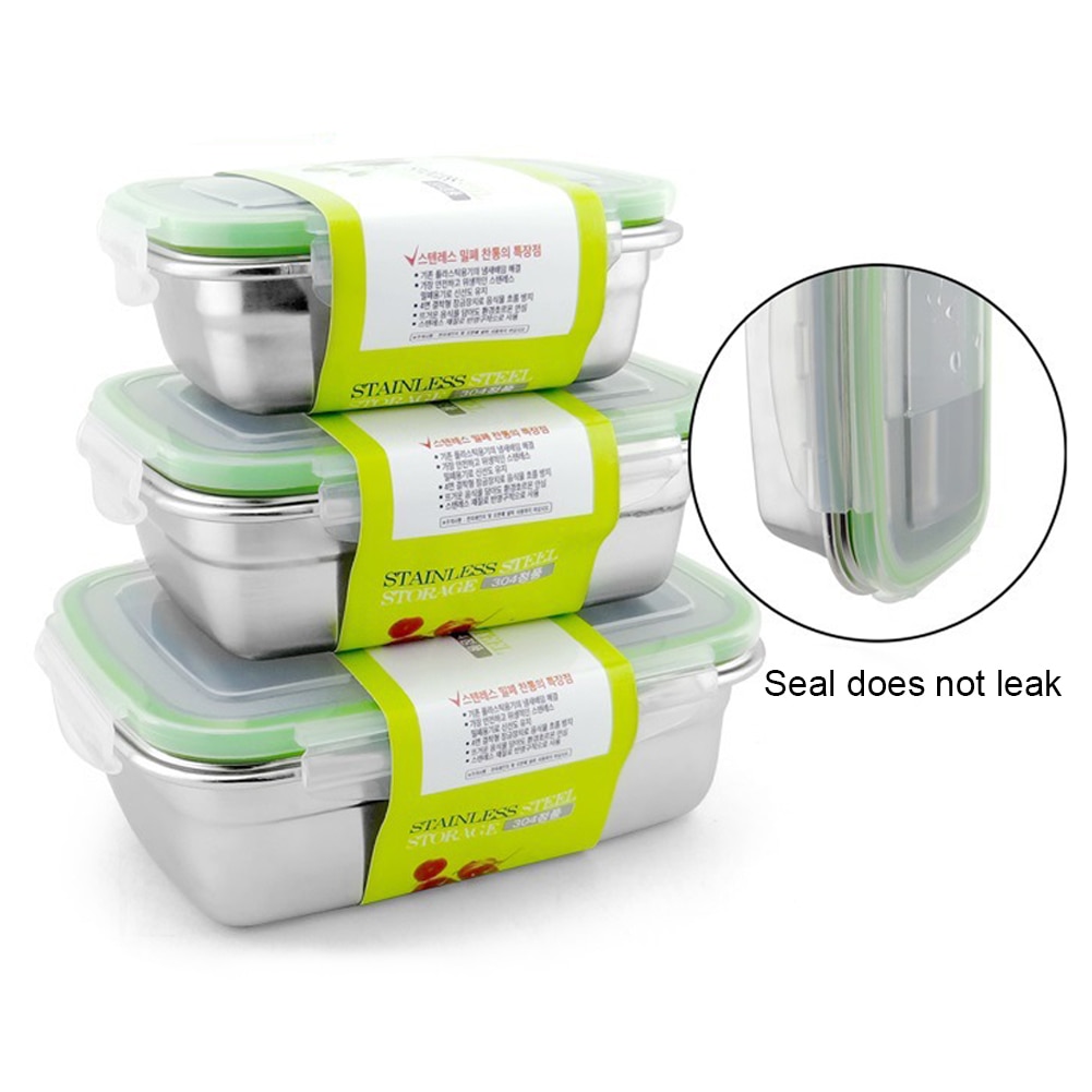 Stainless Steel Thermal Insulated Food Storage Sealing Portable Travel Leakproof Bowls Home Containers Lunch Box Kitchen Bento