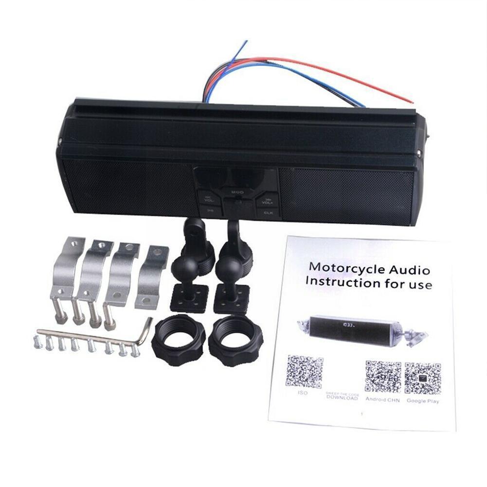 Sistema de Audio con Bluetooth para motocicleta, pantalla LED, Control por aplicación, Radio FM, MP3/TF/USB, accesorios antirrobo, resistente al agua, B8G4
