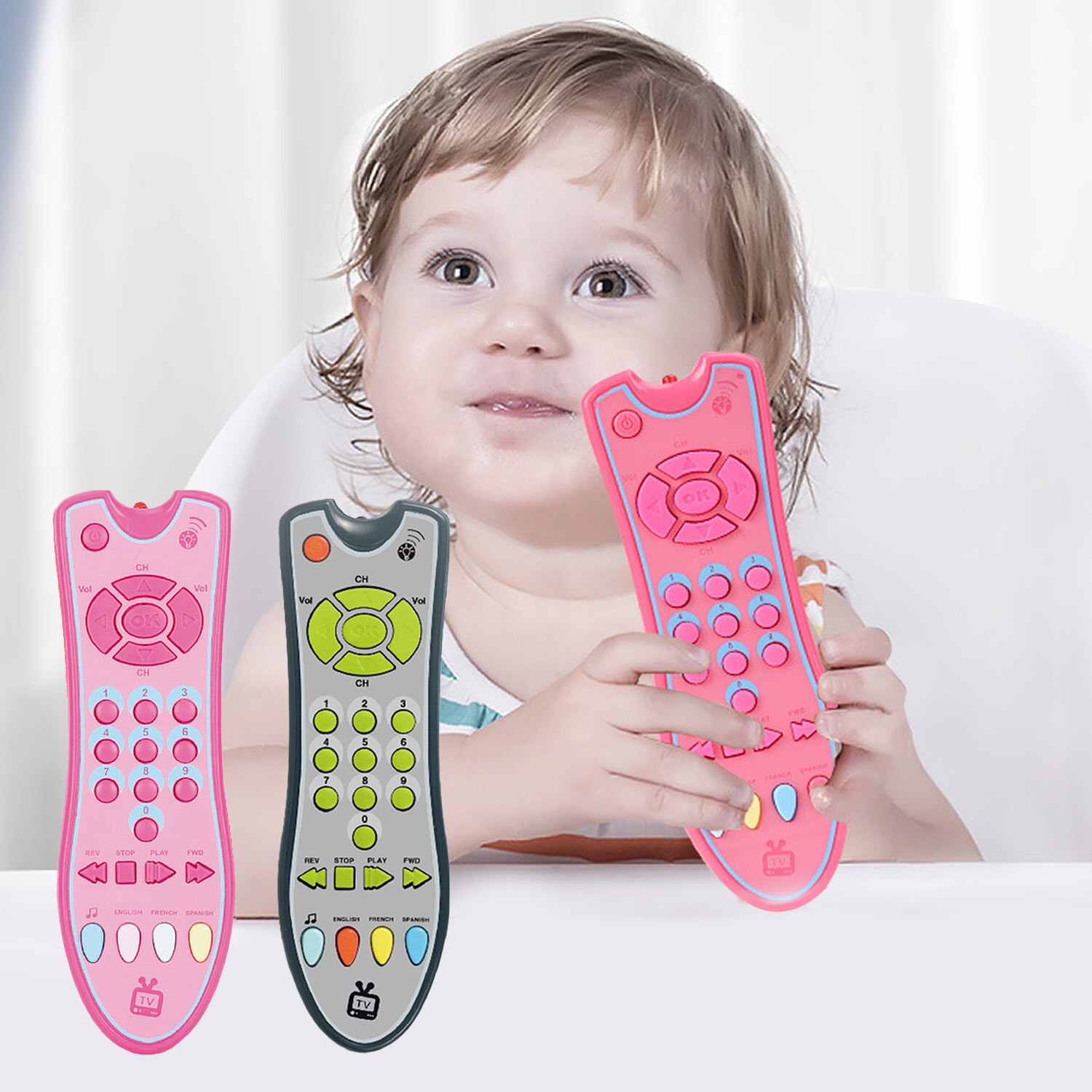 Baby Simulatie Afstandsbediening Muziek Educatief Speelgoed Muziek Mobiele Telefoon Tv Vroege Educatief Machine Speelgoed Voor Kids Kinderen