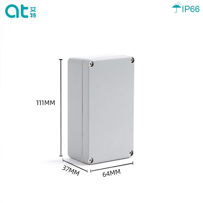 Aluminum IP66 Outdoor Waterproof Electrical Enclosure Cable Junction Box Wire Connection Box Die casting Metal Enclosure Case: 111x64x37