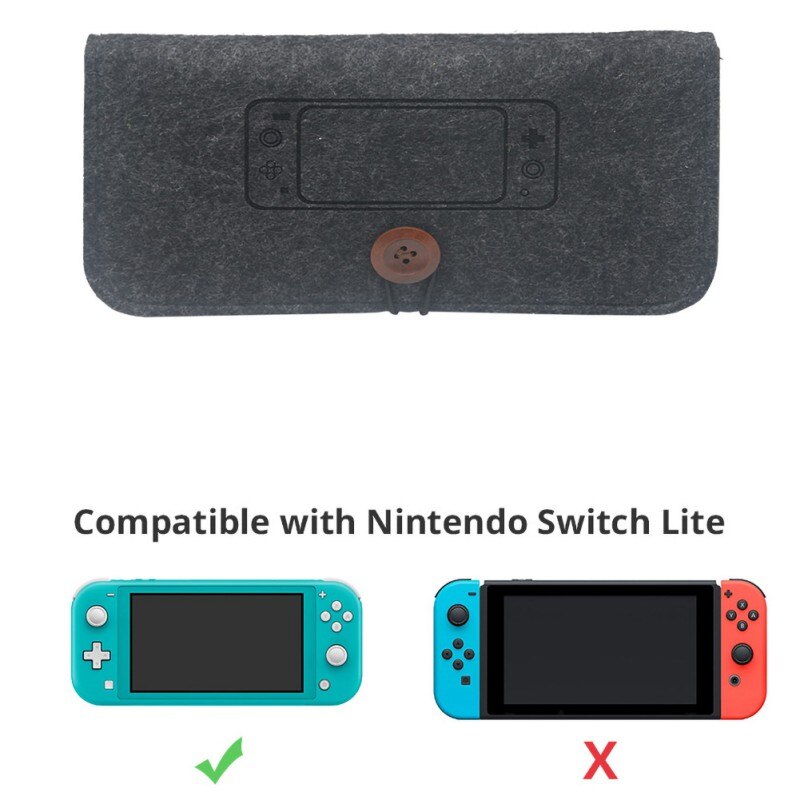 Carry Case Soft Felt Protective Cover Pouch Game Card Storage Bag Handbag For Switch Lite