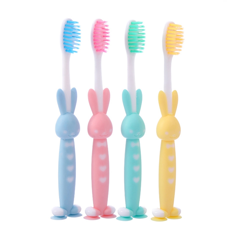 4 pezzi spazzolini da denti per bambini spazzolino da denti per bambini spazzolino da denti a setole morbide: Bunny