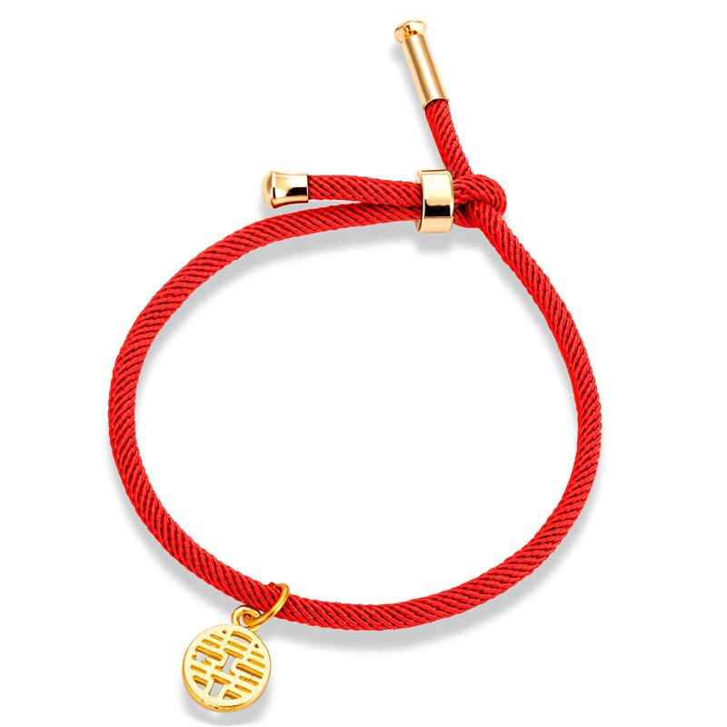 MKENDN-Pulseras de cuerda de Milano minimalistas para hombre y mujer, pulsera de hilo rojo ajustable hecha a mano, de joyería para boda: Red