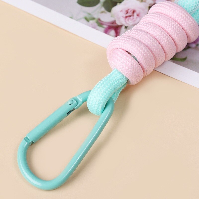 Braided Lanyard Two-color Buckle Fluorescent Color Phone Strap Bags Ornaments Rope Pendant Universal Phone Charm Keychain