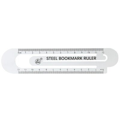 1pcs Stainless Steel Bookmarks Ruler 15cm And13cm 12 cm Colorful Metal Ruler School Supplies Drawing Supplies: white 12cm