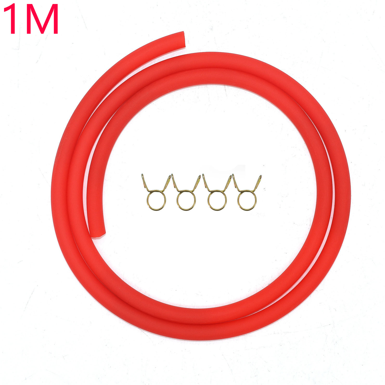 Tubes pour huile de carburant, 3 mètres, 5M, 10M, jaune, vert, rouge, bleu, pour moto, dirt bike, pit bike, ATV, monkey bike, motocross, scooter: 1M RED