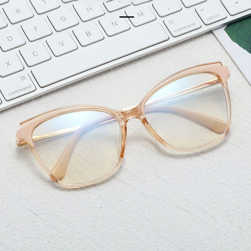 Hotony Women Eyewear Prescription Blue Light Blocking Glasses Frame Full Rim Female Woman Spectacles UV400