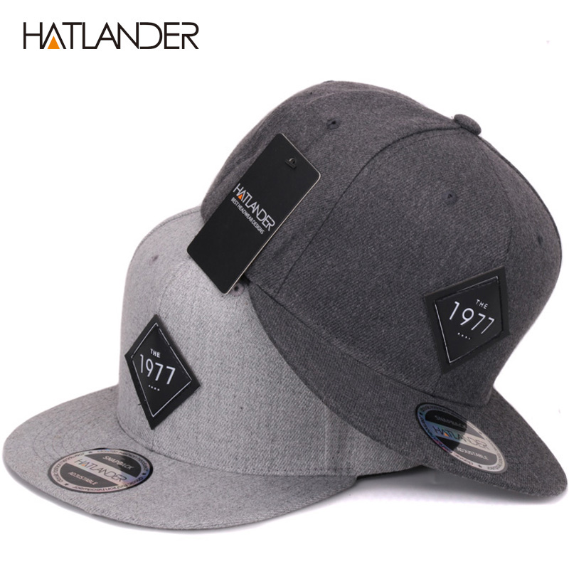 [HATLANDER] Vintage 1977 cool plat bill casquette de baseball femmes hommes gorras planas snapbacks chapeau de camionneur en plein air hip-hop snapback casquettes