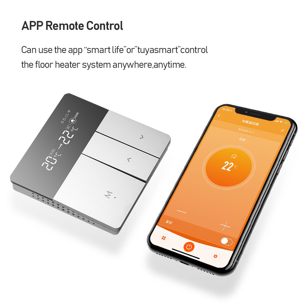 Tuya smart wifi termostat temperatur programmerbar controller til vand elektrisk gulvvarme fungerer med alexa google hjem