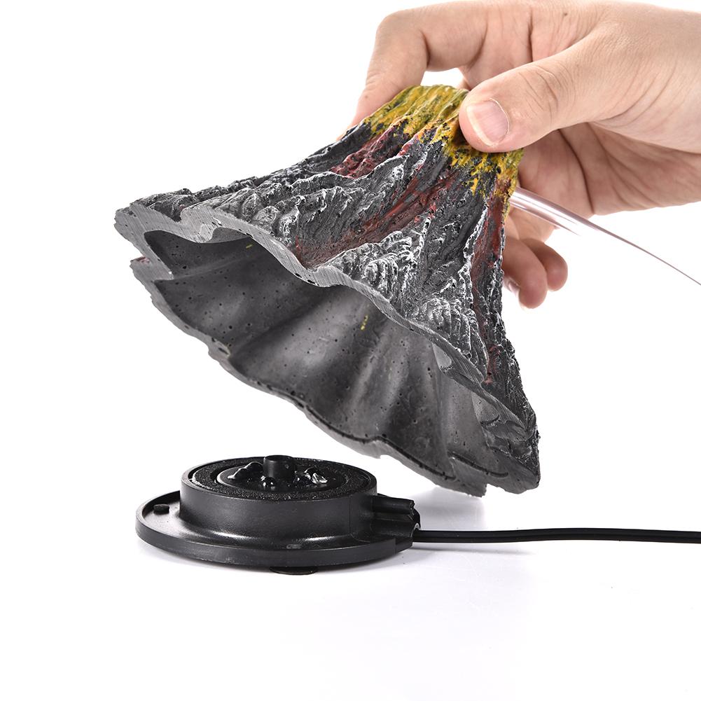 Vulkan bilden Aquarium Aquarium Dekor rot und RGB Vulkan Licht Unterwasser Scheinwerfer Fisch Panzer Spielzeug Aquarium Ornament Dekoration