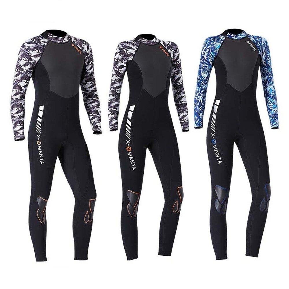 1.5mm Neoprene Wetsuit One Piece Long Sleeve Scuba Diving Suits Back Zipper for Water Sports Men Women Kayaking Surfing Suit