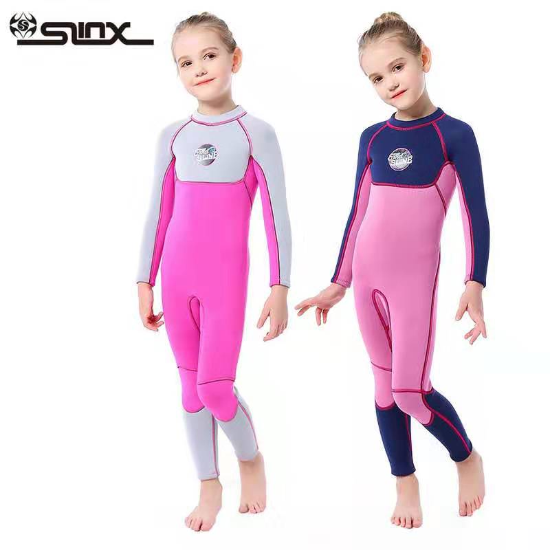 Kids Girls youth 3MM wetsuit neoprene long sleeve warm for swimming surfing full body wetsuits