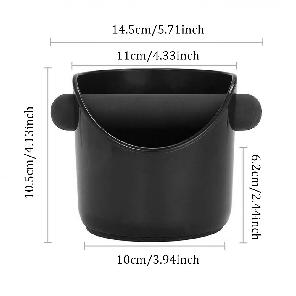Coffee Grind Knock Box Espresso Grounds Container Anti Slip Coffee Grind Dump Bin Espresso Grounds Container Coffee Tool