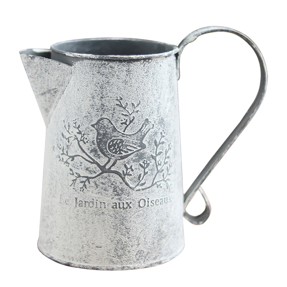 Bloem Emmer Winkel Ornamenten Home Tuin Accessoires Pastorale Stijl Decoratie Vazen Ijzeren Plaat Gieter Barrel Holder Craft: Short