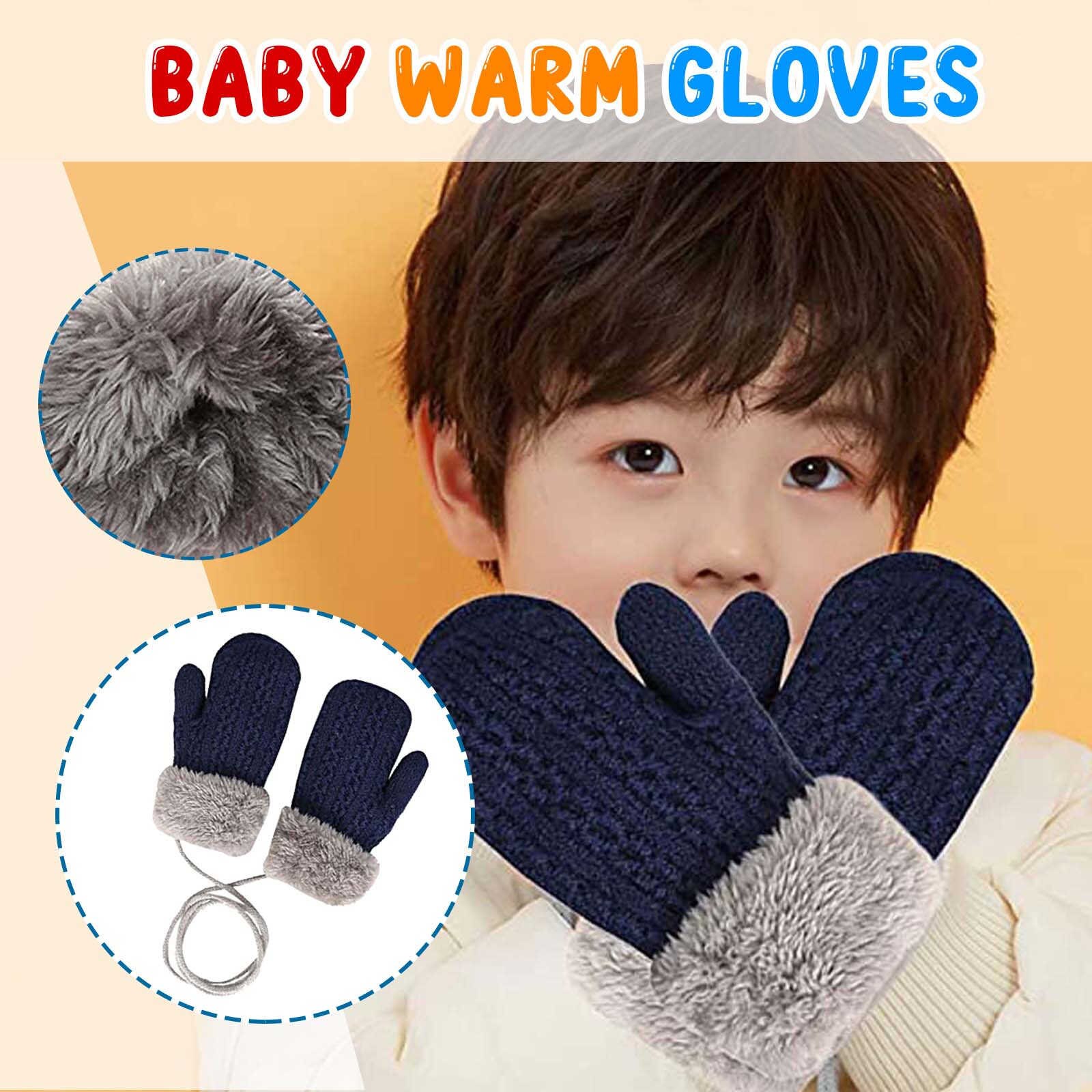 Guantes cálidos de invierno para bebé, guantes suaves y cómodos de doble capa, accesorios de 1 a 4 años, para chico #45, 1 ud.