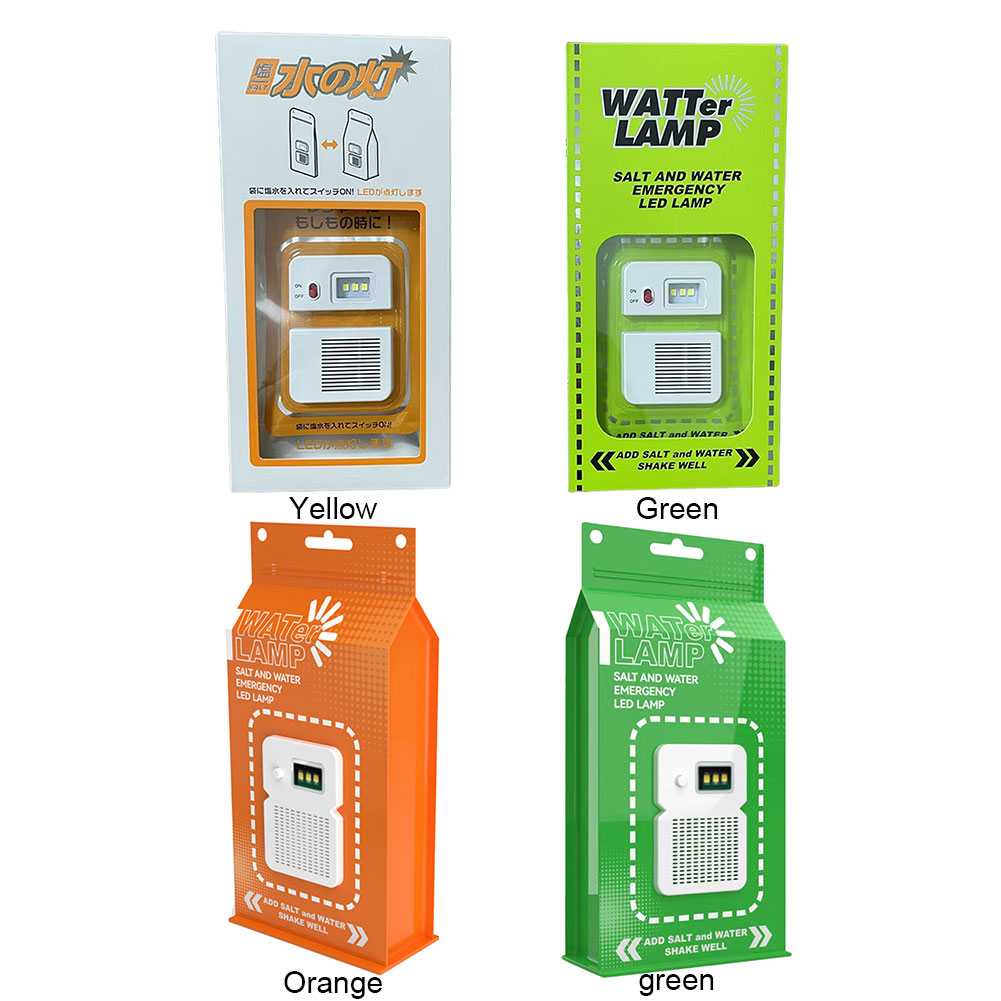 Lámpara LED portátil de agua salada para exteriores, lámpara de emergencia reutilizable para pesca nocturna, ahorro de energía, suministros de viaje