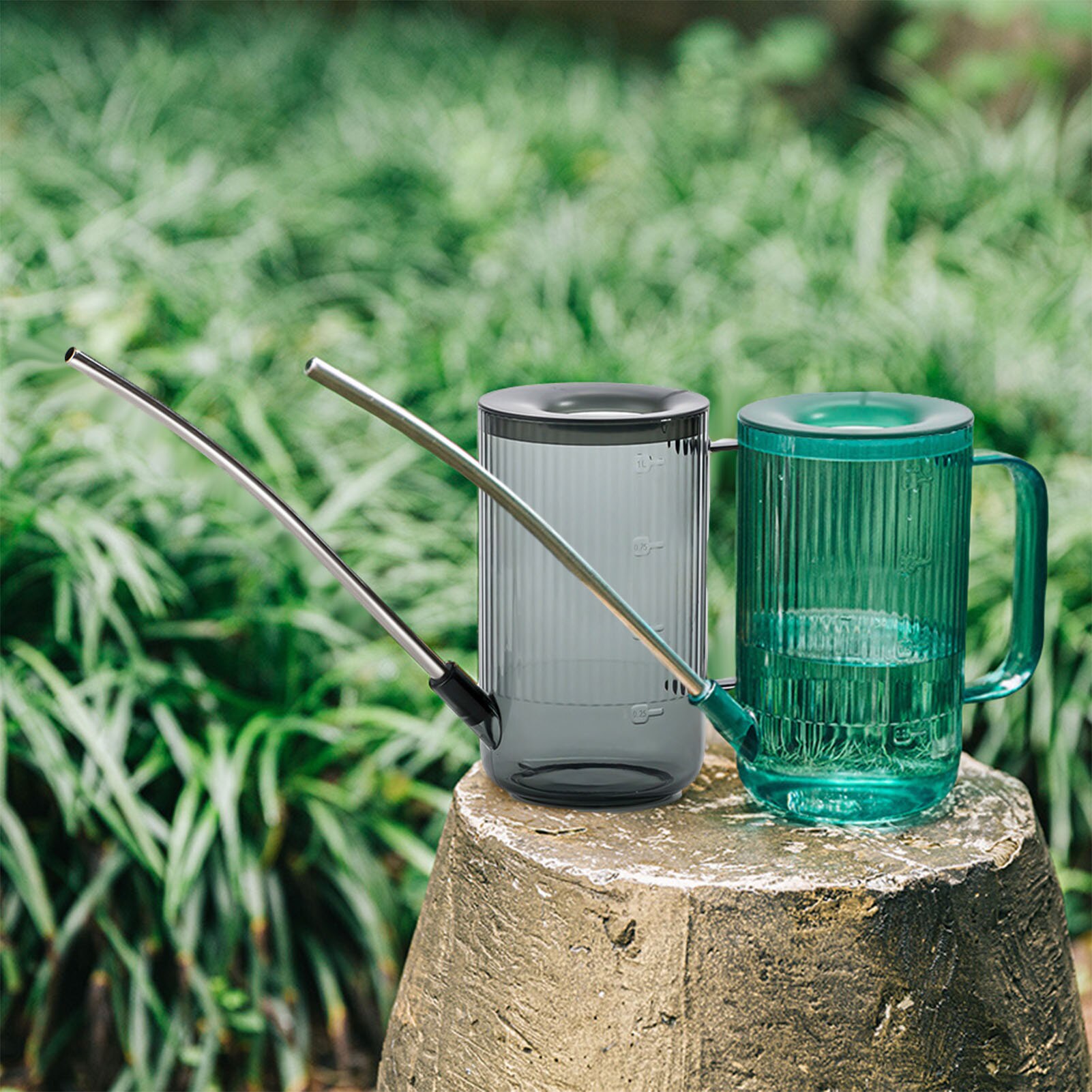 1L Long Mouth Watering Can Pouring Pot Watering Can Watering Flower Plants Shower Removable Watering Device Garden Tool