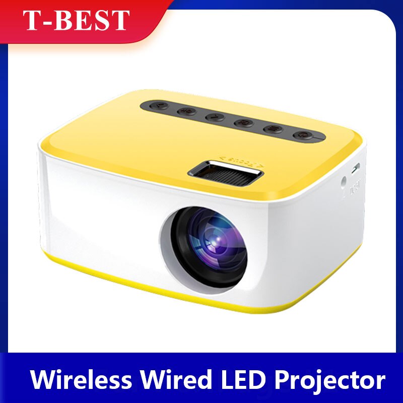 Mini Draagbare Projector Draadloze Wired Led Projector Ondersteuning 110Inch 1080P Ingebouwde Luidspreker Met Afstandsbediening Voor home Theater