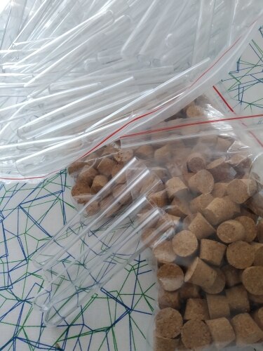 200PCS/Pack 12*75mm 5ml Round Bottom Plastic Test Tube with Cork Hard Transparent Packing Vial Shool lab