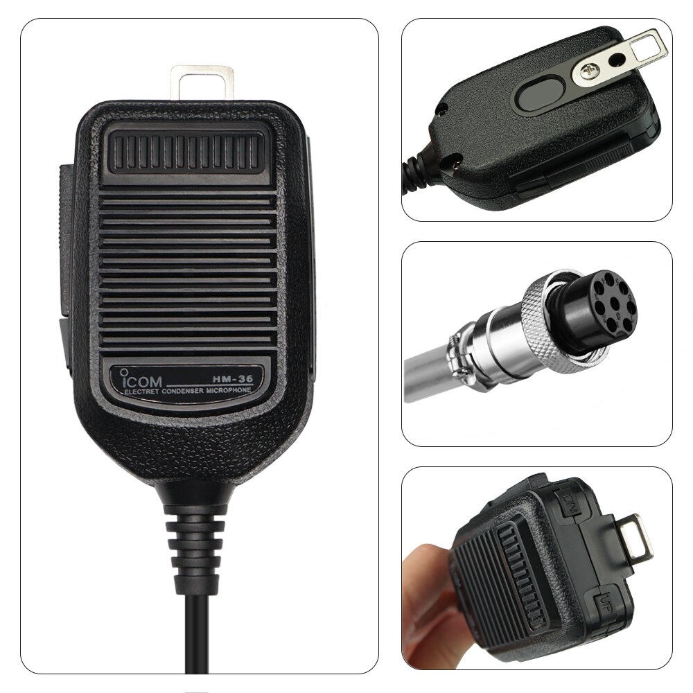 Autoradio 8 broches, haut-parleur, Microphone, manuel, HM-36, pour ICOM IC-718, IC-775, IC-7200, IC-7600, IC-25, IC-28
