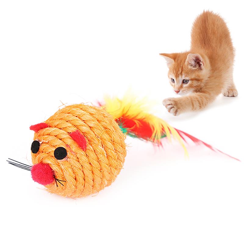 Funny Cat Toy Fishing Rod Kitten Cat Pet Toy Stick Teaser Rainbow Streamer Interactive Cat Play Wand With Feather Toys For Cats