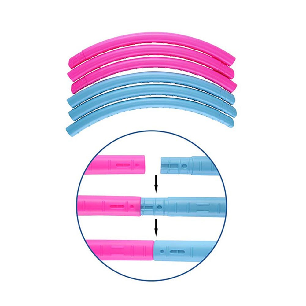 Cerceau d'exercice pour enfants, en plastique, Portable, gymnastique, Fitness, cerceau détachable pour enfants, entraînement en intérieur et en extérieur, bleu, rouge