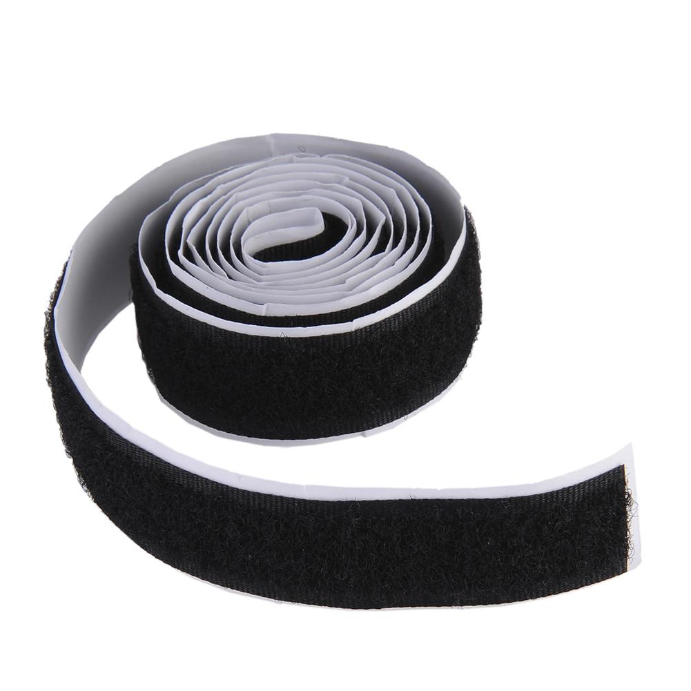 Utility Nylon Double-sided Black Hook & Loop Fastening Tape Strip Cable Tie Roll